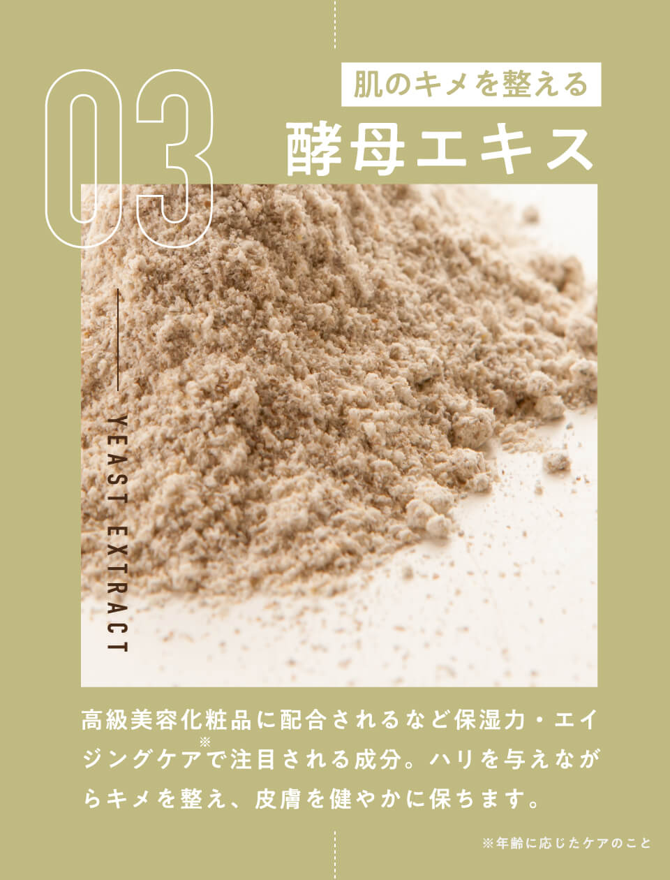 03 肌のキメを整える酵母エキス